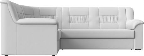 Угловой диван-кровать «Карелия» Белый, Экокожа, левый