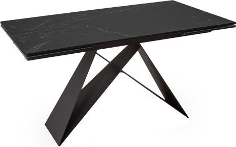 Стол «DikLine SKN140» Керамика Черный мрамор/подстолье черное/опоры черные