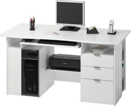 Компьютерный стол «Денвер» Белый