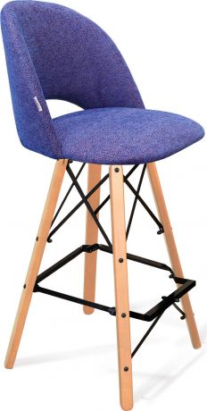 Барный стул SHT-ST34/S80 Синий мираж, чёрный