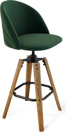 Барный стул SHT-ST35-2/S93 Лиственно-зеленый, брашированный коричневый