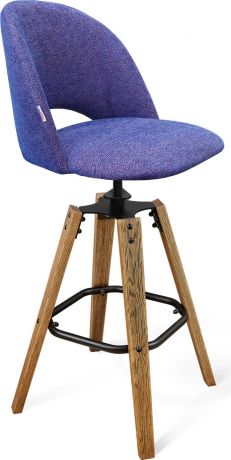 Барный стул SHT-ST34/S93 Синий мираж, брашированный коричневый