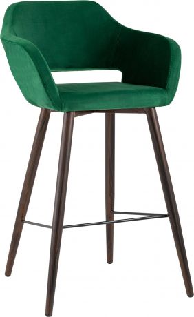 Барный стул «Саймон» Темно-зеленый, велюр
