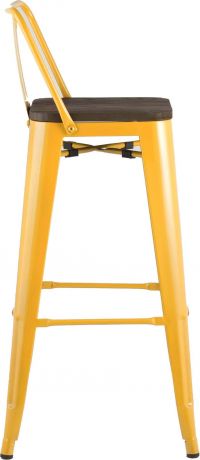 Барный стул со спинкой «Tolix Wood» Желтый