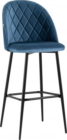 Барный стул «Марсель» Пыльно-синий, велюр