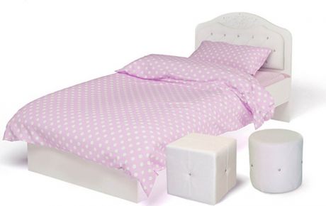 Кровать «Princess Swarovski 1-160W» Белая