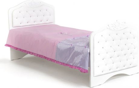Кровать «Princess Swarovski 3-160W» Белая