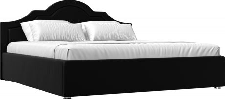 Кровать «Афина 200» Черный, Экокожа