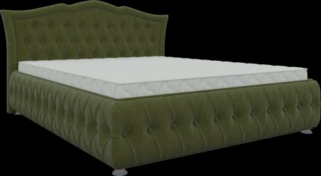 Кровать «Герда 180» Зеленый, Микровельвет