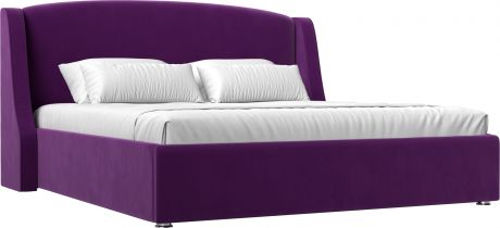 Кровать «Лотос 160» Фиолетовый, Микровельвет