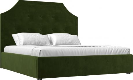 Кровать «Кантри 160» Зеленый, Микровельвет