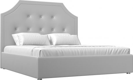 Кровать «Кантри 160» Белый, Экокожа