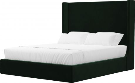 Кровать «Ларго» Зеленый, Велюр