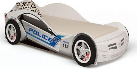 Кровать-машина «Police 190» Белый