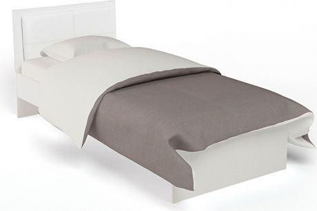 Кровать «Extreme 160» с кожаным изголовьем Белый