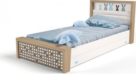 Кровать «Mix bunny 3/190 Г» с ящиком Голубой