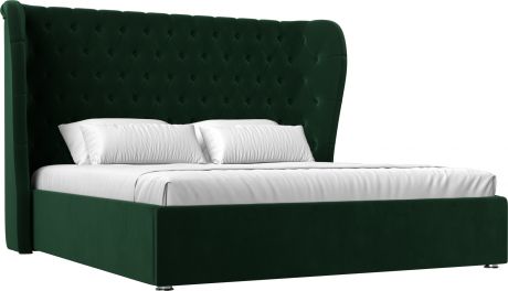 Кровать «Далия 180» Зеленый, Велюр