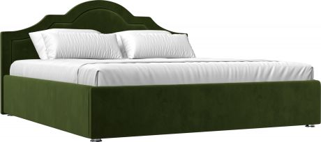 Кровать «Афина 180» Зеленый, Микровельвет
