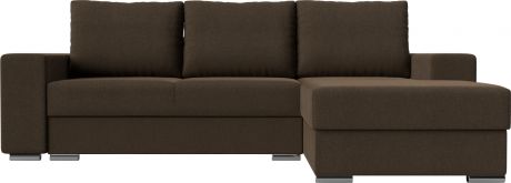 Угловой диван-кровать «Дрезден» Коричневый, Рогожка, правый