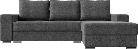 Угловой диван-кровать «Дрезден» Серый, Рогожка, правый