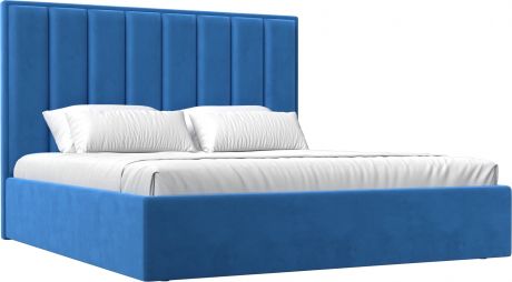 Кровать «Афродита 160» Голубой, Велюр