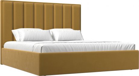 Кровать «Афродита 160» Желтый, Микровельвет