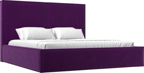 Кровать «Аура 160» Фиолетовый, Микровельвет