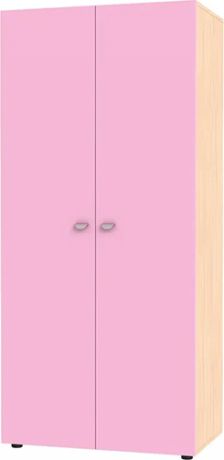 Шкаф двухстворчатый «Golden kids 900» Дуб Молочный/Розовый