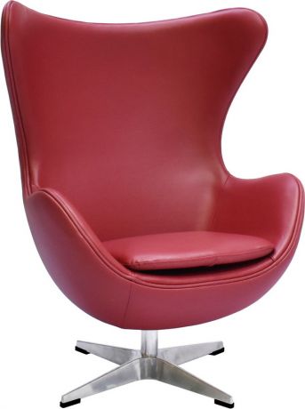 Кресло «Egg Chair» Красный, натуральная кожа