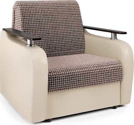 Кресло-кровать «Гранд Д» Коричневый, бежевый, корфу, экокожа