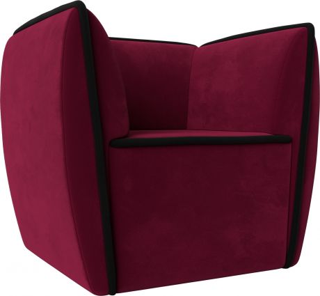 Кресло «Бергамо» БордовыйЧерный, Микровельвет