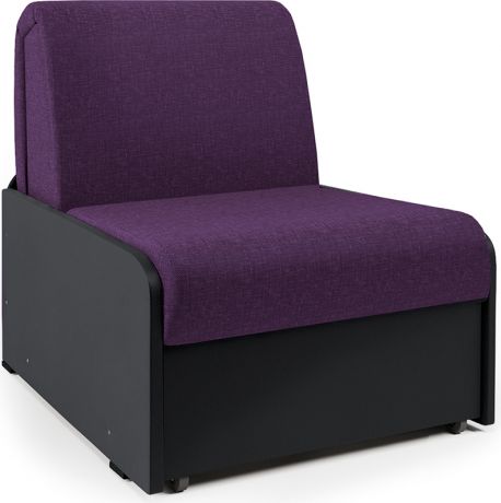 Кресло-кровать «Коломбо БП» Фиолетовая, черный, рогожка, экокожа