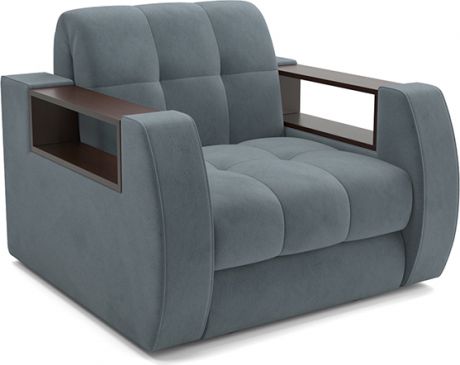 Кресло-кровать «Барон №3» Велюр серо-синий HB-178 26