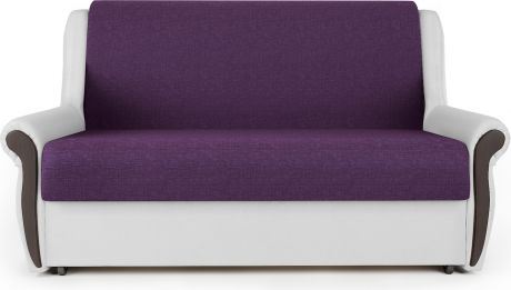 Диван-кровать «Аккорд М 120» Фиолетовый, белый, рогожка, экокожа