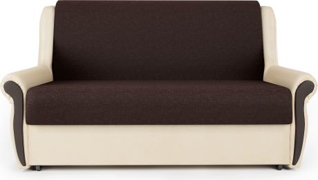 Диван-кровать «Аккорд М 100» Шоколад, бежевый, рогожка, экокожа