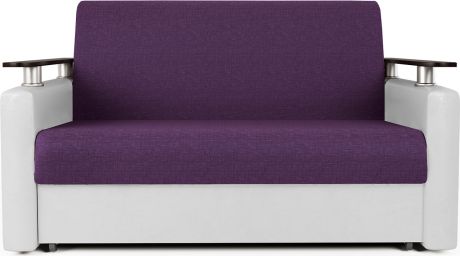 Диван-кровать «Шарм 120» Фиолетовый, белый, рогожка, экокожа