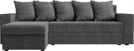 Угловой диван-кровать «Дубай лайт» Серый, Рогожка, левый