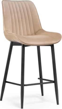 Барный стул «Седа велюр бежевый / черный»