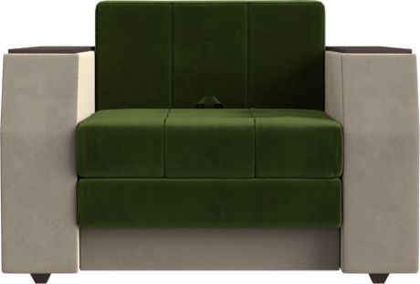 Кресло-кровать «Атлантида» ЗеленыйБежевый, Микровельвет