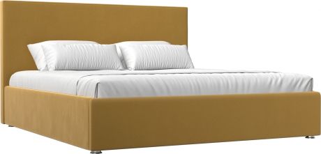 Кровать «Кариба 160» Желтый, Микровельвет