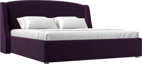 Кровать «Лотос 160» Фиолетовый, Велюр