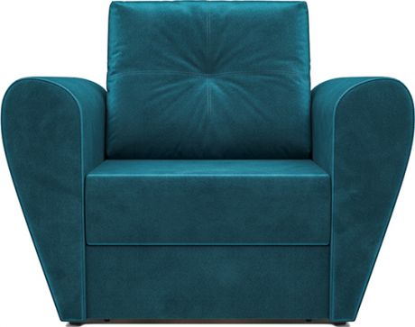 Кресло-кровать «Квартет» Бархат сине-зеленый Star velvet 43 black green
