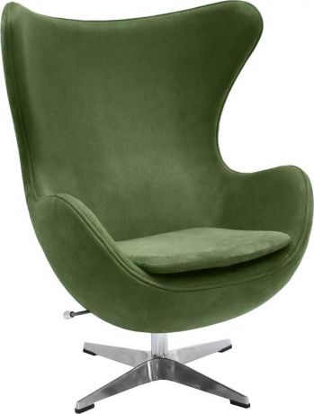 Кресло «Egg Chair» Зеленый, искусственная замша