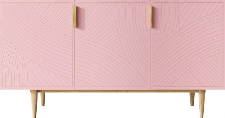 Комод «Line» с тремя дверками pink