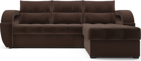 Угловой диван «Мартин» Кордрой коричневый
