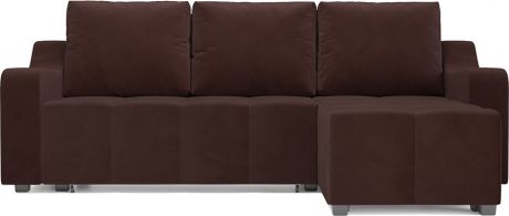 Угловой диван «Берн» Велюр шоколад HB-178 16