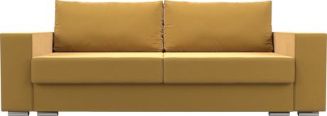 Прямой диван-кровать «Исланд» Желтый, Микровельвет