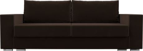 Прямой диван-кровать «Исланд» Коричневый, Микровельвет