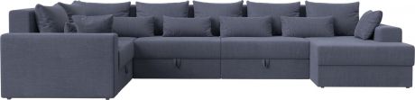 Угловой П-образный диван «Майами» Berat Серый, Рогожка