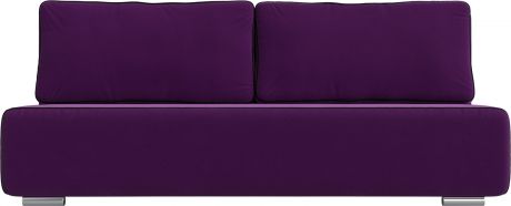 Прямой диван-кровать «Уно» ФиолетовыйЧерный, Микровельвет